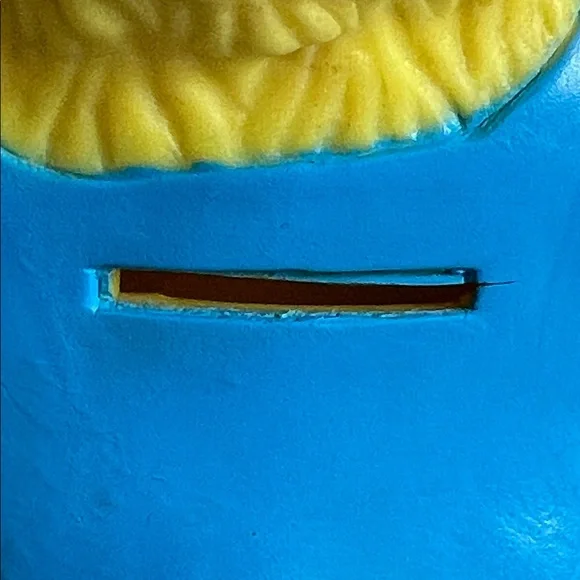 VINTAGE 80’s Jim Henson Sesame Street Big Bird Coin Bank by illco - Picture 16 of 17